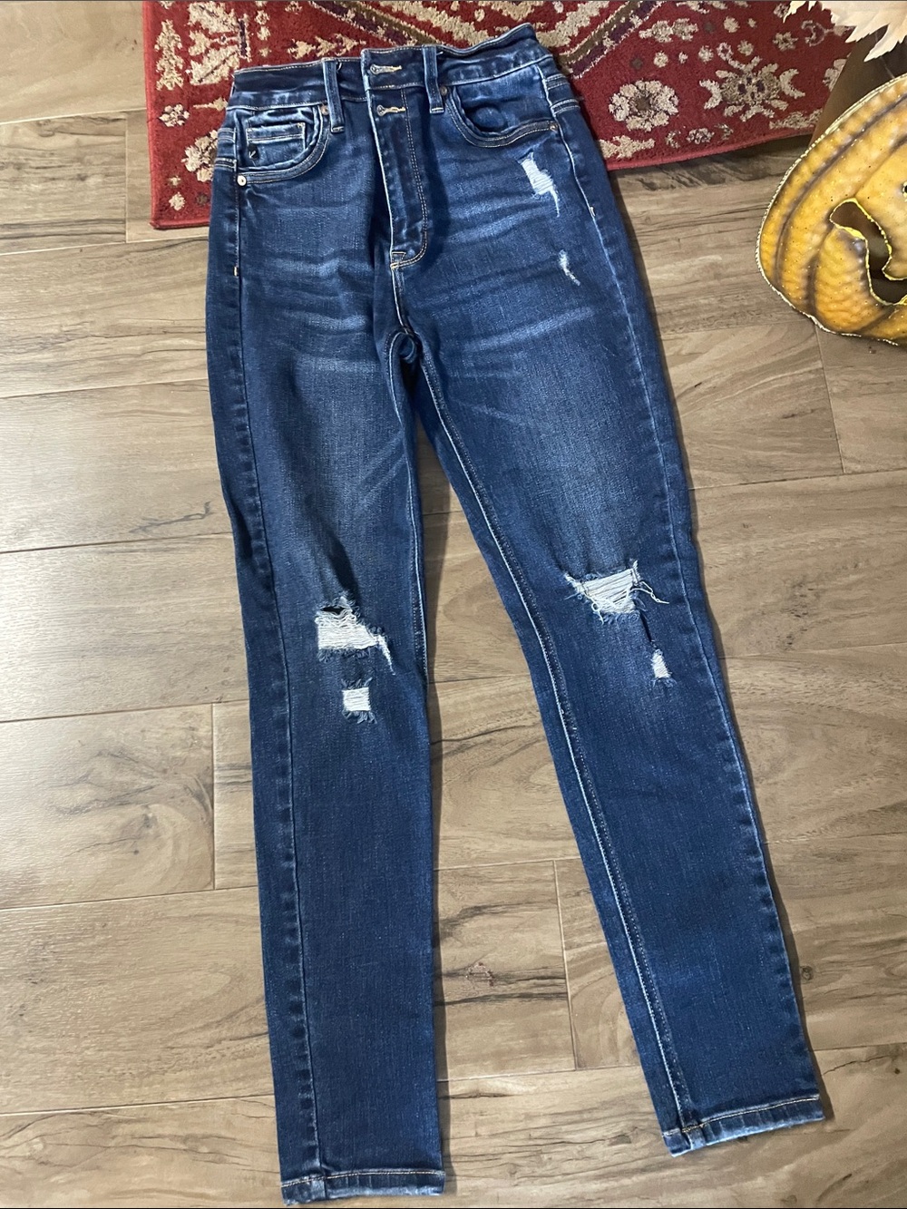 KanCan Dark Blue Distressed Skinny Jeans